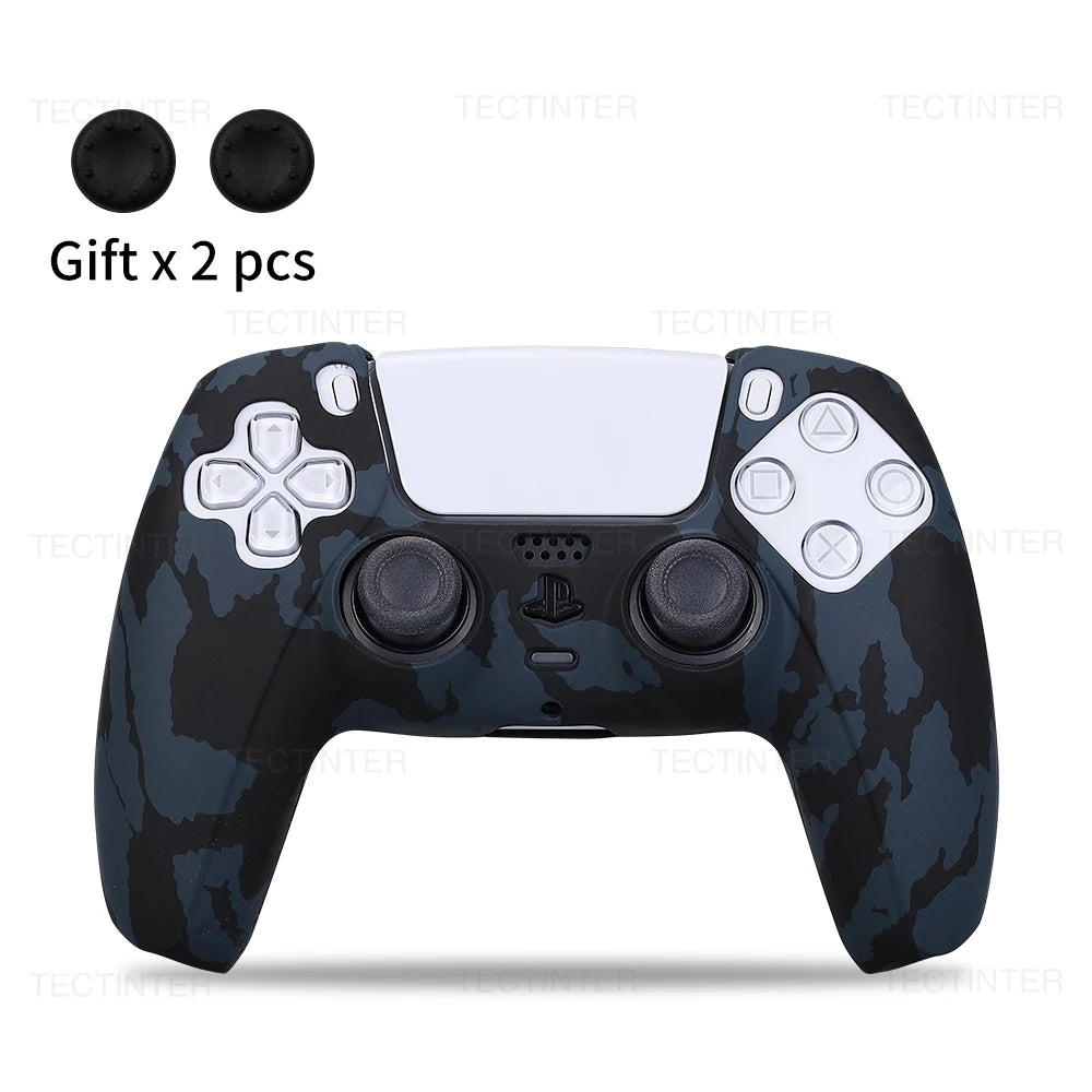 Protective Cover Skin for Playstation 5 Controller Anti-slip Silicone Case for PS5 Slim Gamepad Cover Thumb Grips Accessories