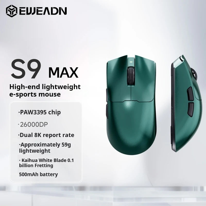 EWEADN S9 series Wireless Gaming Mouse,Tri-Mode,Lightweight Pro Design,High-Precision Sensor, Ergonomic, for Esports, PC/Office