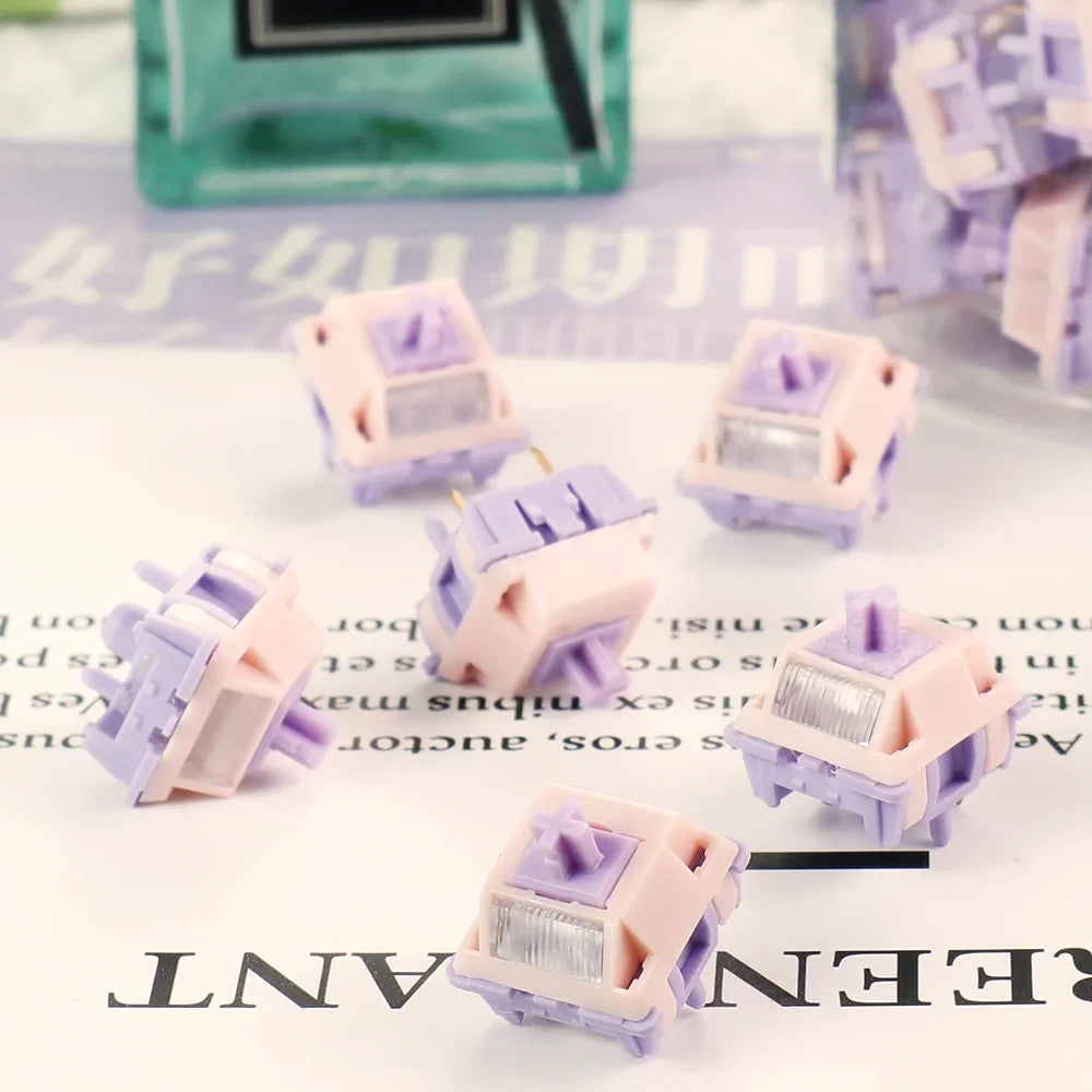 MMD Princess V4 Switch RGB Light Guide Custom 5Pin Linear Tactile Mechanical Keyboard LY Smooth Stalk Gaming Switches Lubricated