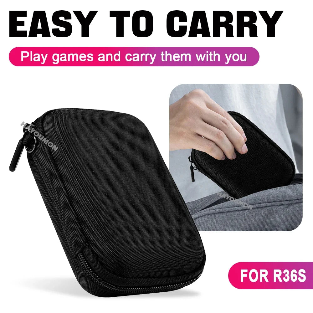 For R36S R35S Game Console Storage Bag EVA Hard Portable Protective Case Scratch-resistant Anti-fall Protector Game Accessories