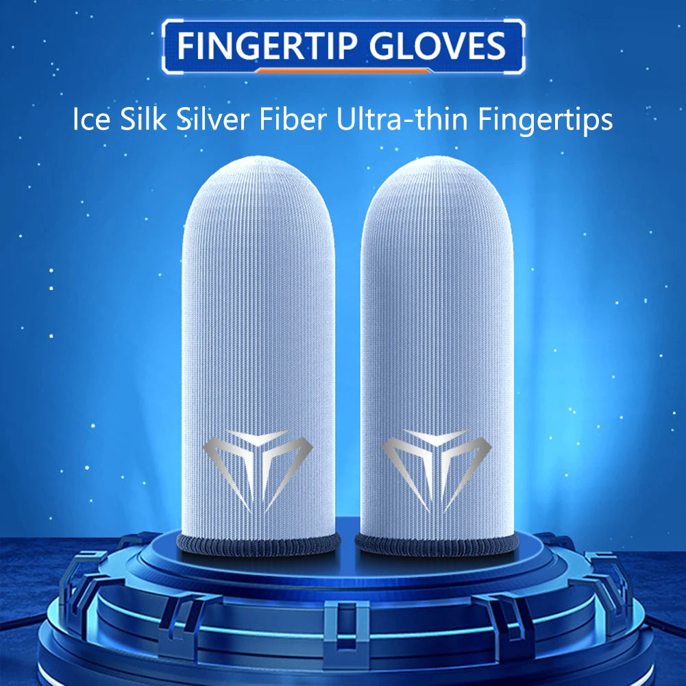 2pcs Finger Cover Breathable Game Controller Finger Sleeve For Pubg Sweat Proof Non-Scratch Touch Screen Gaming Thumb Gloves