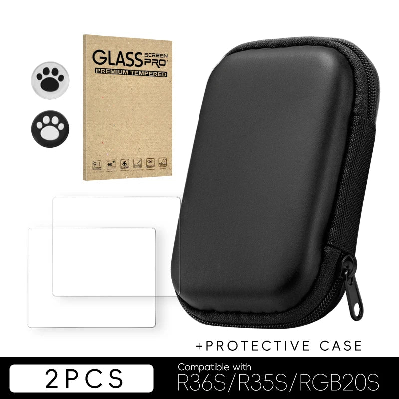 DATA FROG R36S Screen Protector Tempered Glass Protector for R35S RGB20S Retro Handheld Game Console Accessories