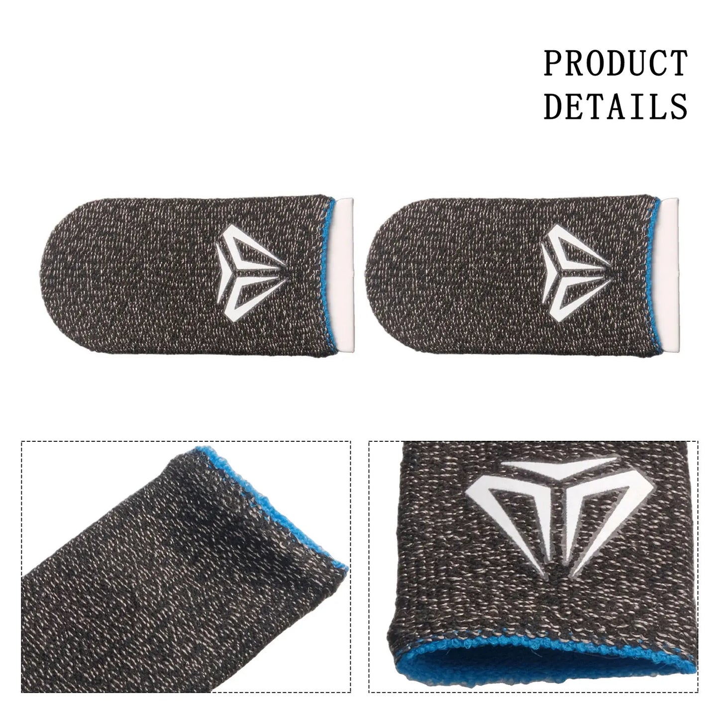 2x Mobile Game Fingertip Gloves Gamer Sweatproof Anti-slip Touch Screen Finger Sleeve Breathable Gaming Finger Cover Sweat-proof