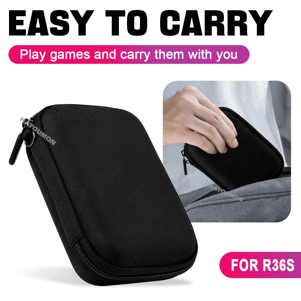 For R36S R35S Game Console Storage Bag EVA Hard Portable Protective Case Scratch-resistant Anti-fall Protector Game Accessories