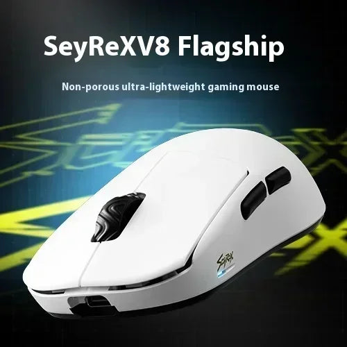 Ready-Stock Scyrox V8 Mouse 8k Return Paw3950 Dual Mode Wireless E-Sports Mouse Ergonomics 36g E-Sports Mice Pc Gamer Accessory