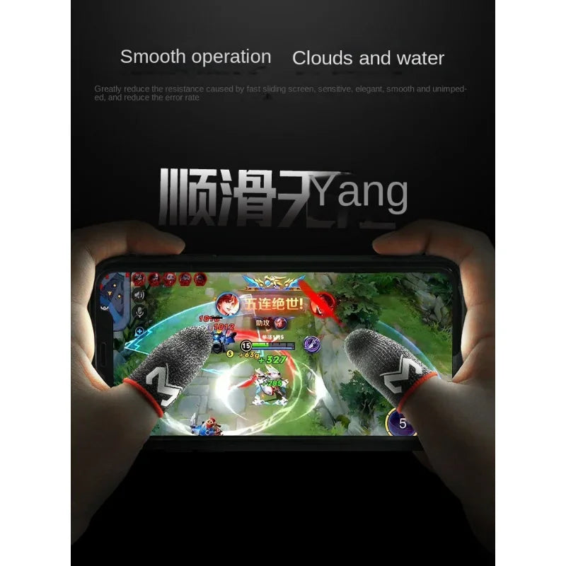 Pair of MEMO Finger Sleeve for PUBG Gaming, Anti-Slip Fingertips Finger Cover, Cellphone Touch Screen Sweatproof Gloves