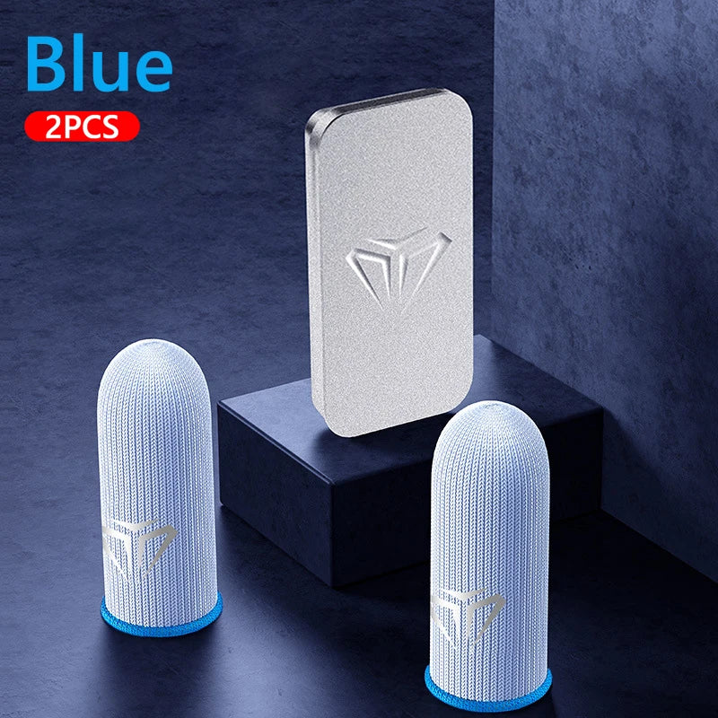 2pcs Finger Cover Breathable Game Controller Finger Sleeve For Pubg Sweat Proof Non-Scratch Touch Screen Gaming Thumb Gloves