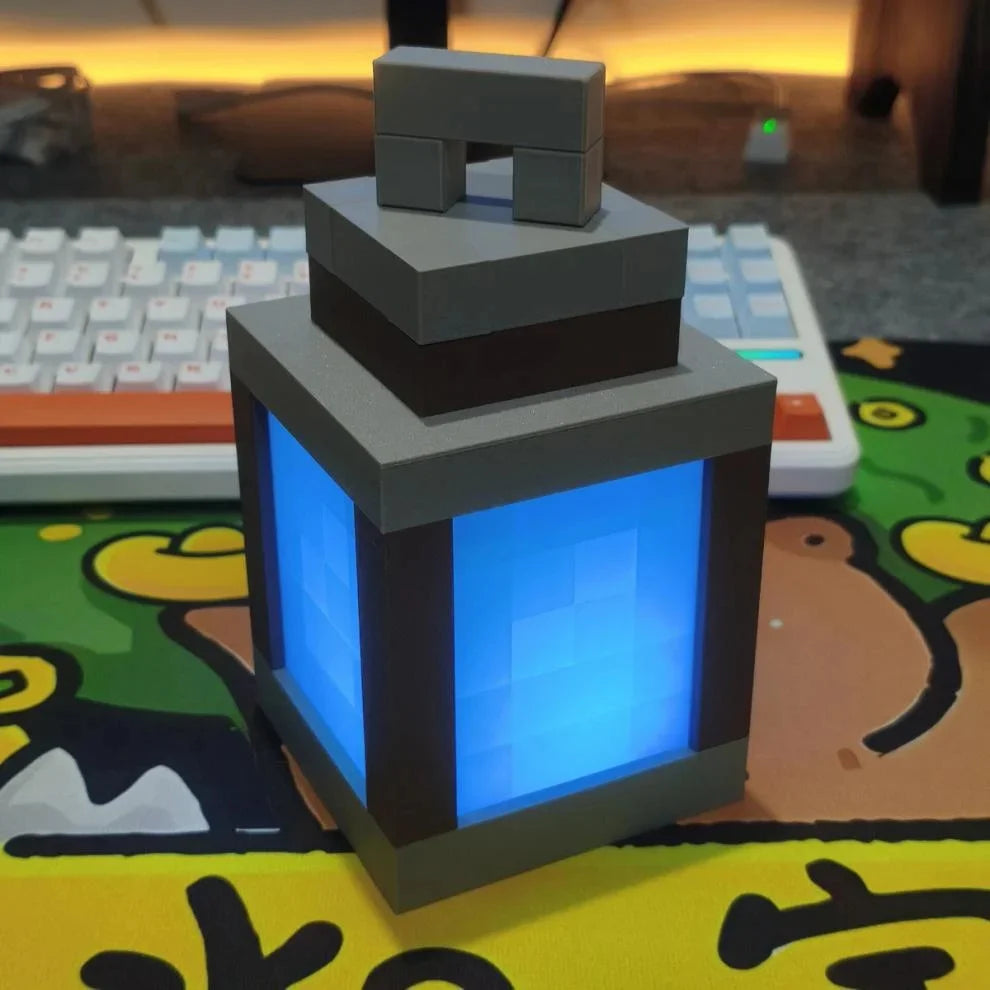 Pixel Style Wall Night Light USB Creative My Worlds Hanging Lantern For Bedroom & Gaming Decor Atmosphere Lamp For Boys Room
