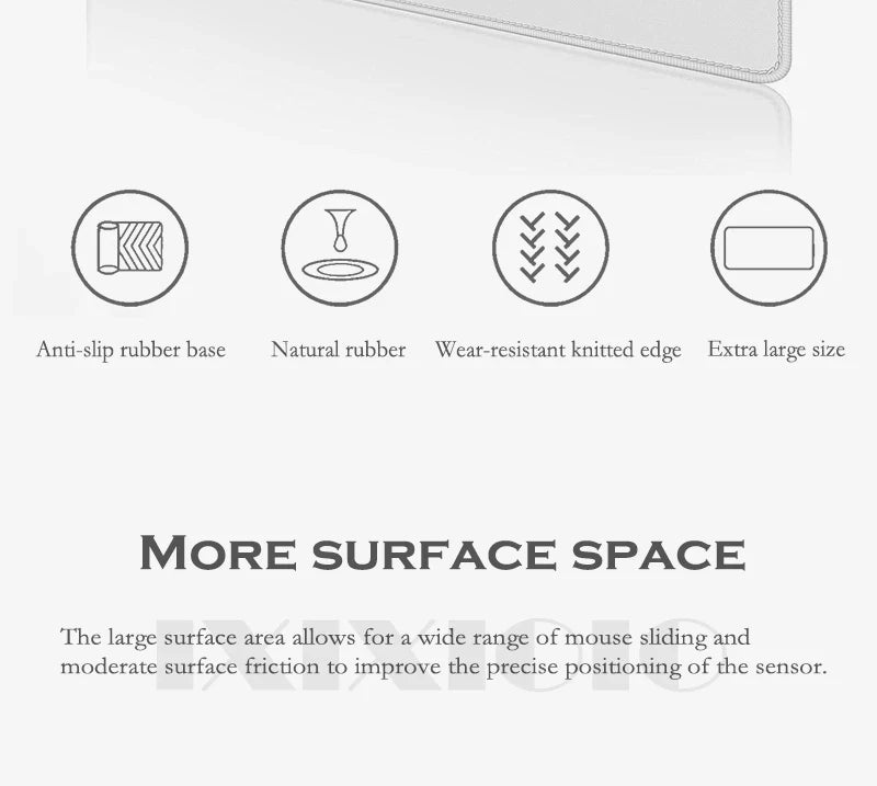 Mouse Pad Gamer White Contour Lines XL HD Custom New Mousepad XXL MousePads Natural Rubber Office Mouse Mats Desktop Mouse Pad