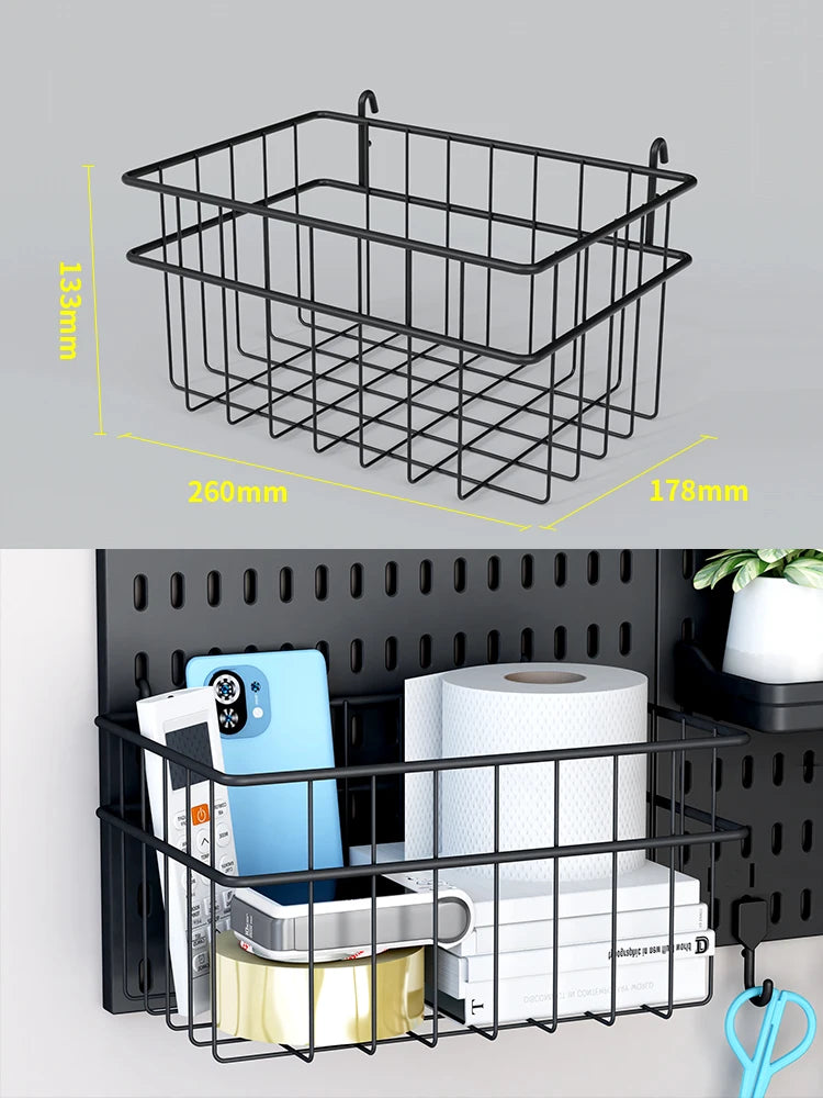 Nordic Style pegboard gamer accessories wall mount shelf peg board gaming  hook Rack Plastic Storage for Kitchen Bathroom Office