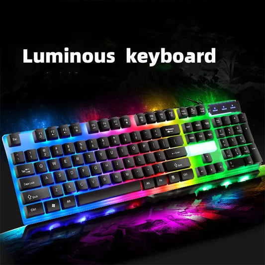 ITLY USB Wired Keyboard Set 104 Keys Backlight Gaming Keyboard Gaming  For Laptop PC Computer