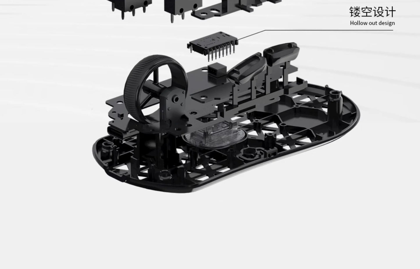 IPI NEW Float Hollow Out 3-Mode Wireless E-sport Gaming Mouse 8000Hz PAW3395 Carbon Fiber Customize Mice PC Gaming Accessories