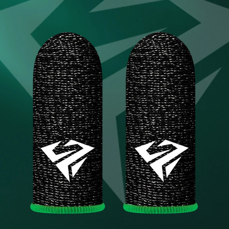 2x Mobile Game Fingertip Gloves Gamer Sweatproof Anti-slip Touch Screen Finger Sleeve Breathable Gaming Finger Cover Sweat-proof