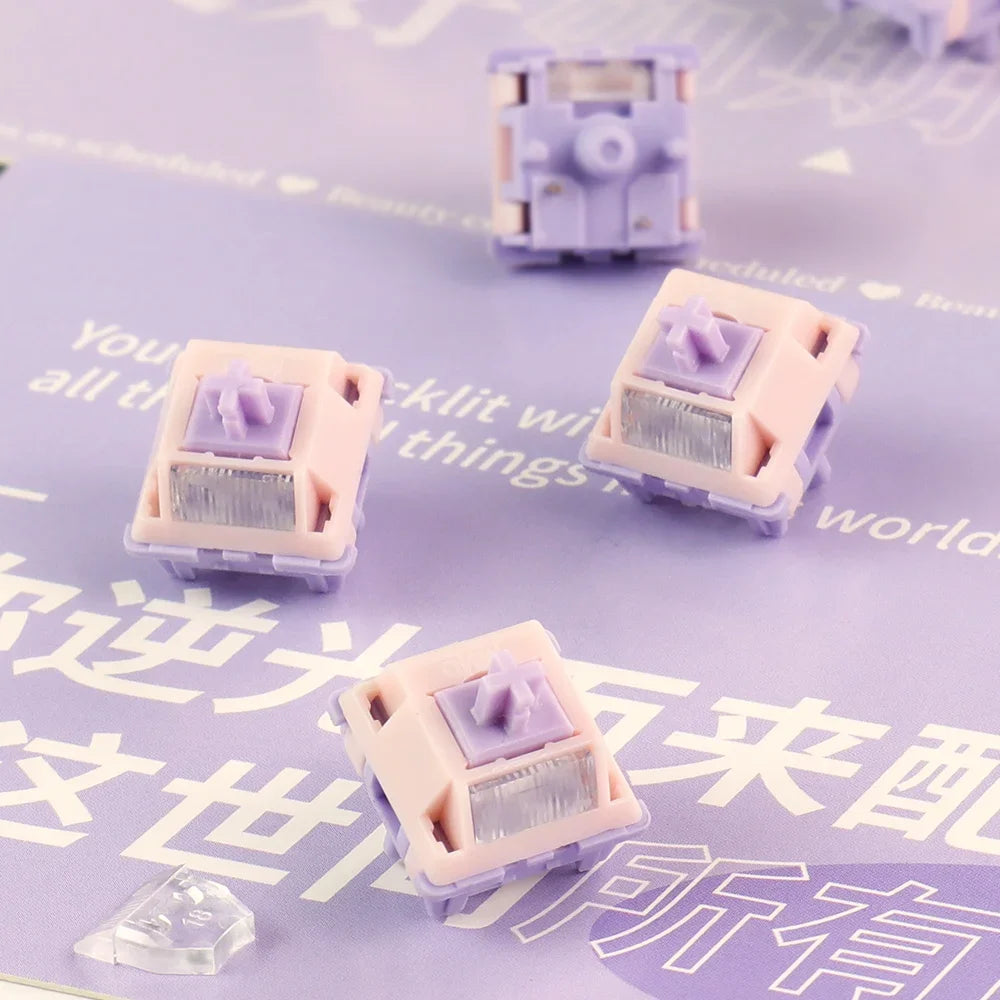 MMD Princess V4 Switch RGB Light Guide Custom 5Pin Linear Tactile Mechanical Keyboard LY Smooth Stalk Gaming Switches Lubricated