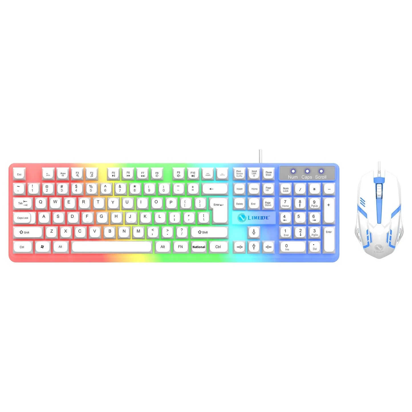 Limei T25 Metal Gaming Keyboard Mouse Set Backlit Floating Mechanical Feel USB Computer Peripherals from Mainland China