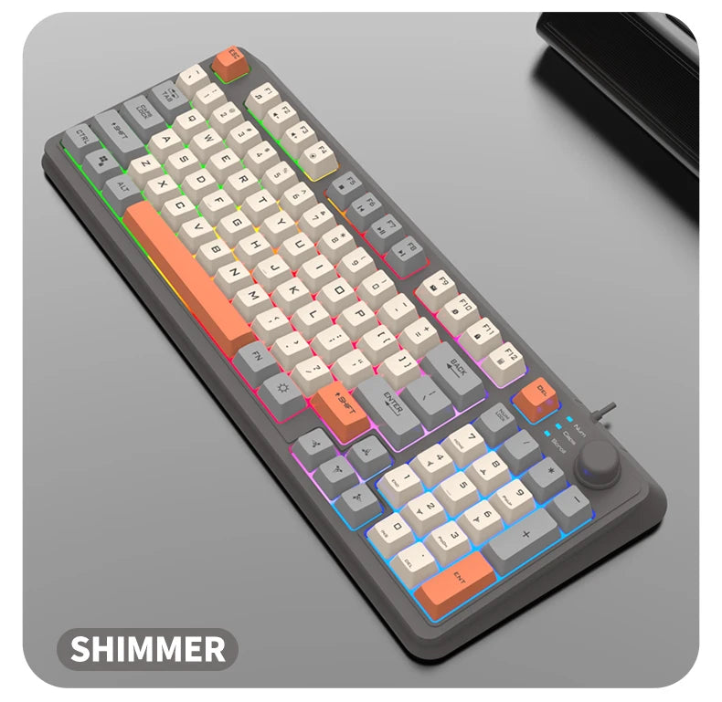 K82 Gaming Gaming Keyboard Glows Wired USB Desktop PC/Notebook Available 19-key punchless knob to adjust volume