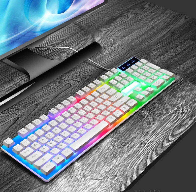 ITLY USB Wired Keyboard Set 104 Keys Backlight Gaming Keyboard Gaming  For Laptop PC Computer
