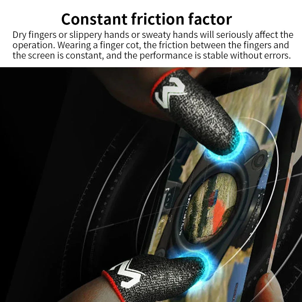 Pair of MEMO Finger Sleeve for PUBG Gaming, Anti-Slip Fingertips Finger Cover, Cellphone Touch Screen Sweatproof Gloves