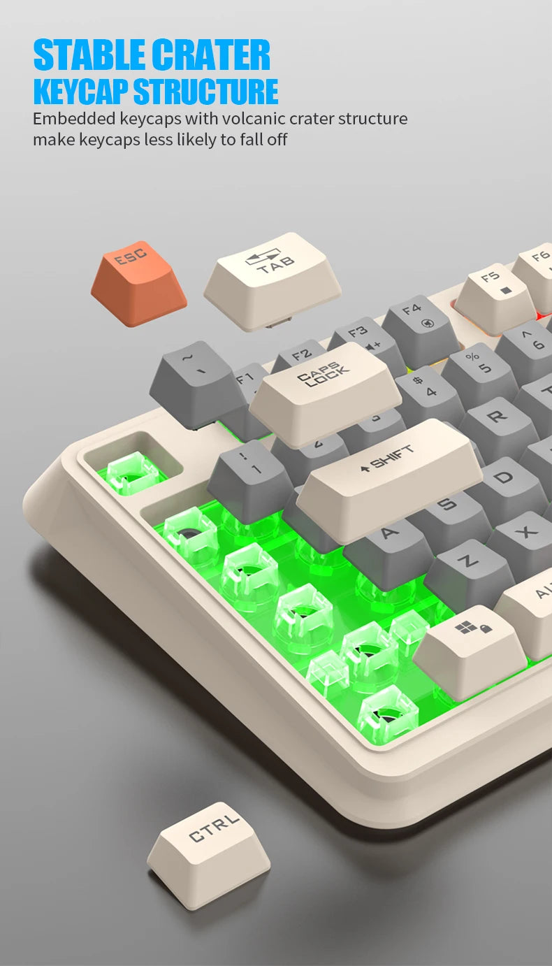 K82 Gaming Gaming Keyboard Glows Wired USB Desktop PC/Notebook Available 19-key punchless knob to adjust volume