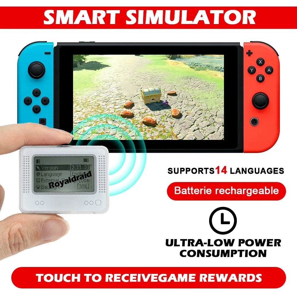 For Allmiibo Chargeable Intelligent Simulator Emulator Bluetooth-Compatible Universal Writer for Switch/Wiiu Gaming Accessories