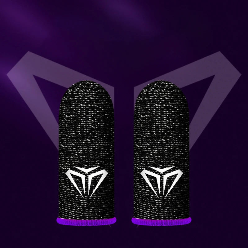2x Mobile Game Fingertip Gloves Gamer Sweatproof Anti-slip Touch Screen Finger Sleeve Breathable Gaming Finger Cover Sweat-proof