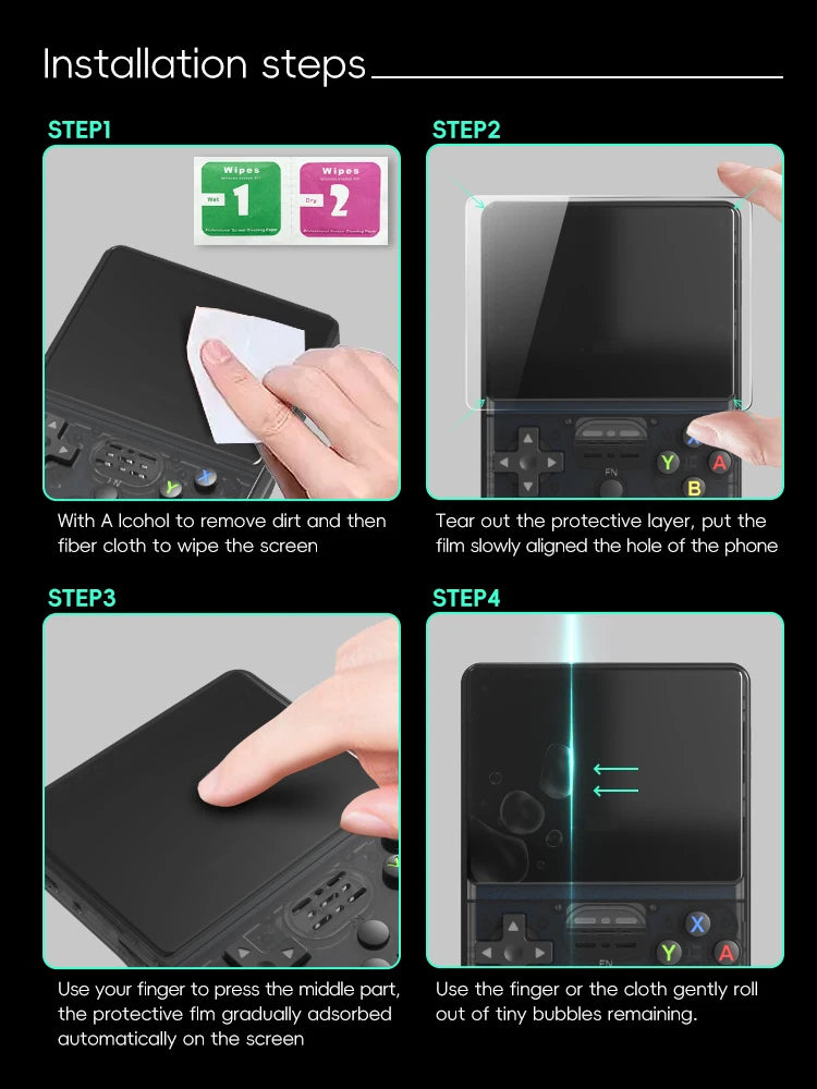 DATA FROG R36S Screen Protector Tempered Glass Protector for R35S RGB20S Retro Handheld Game Console Accessories