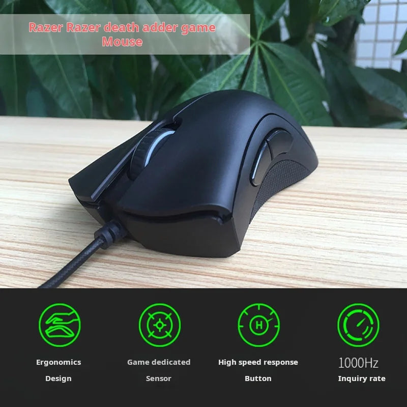 Razer DeathAdder Essential Wired Gaming Mouse / Wired Mice 6400DPI 5 Independently Buttons For Laptop PC Gamer