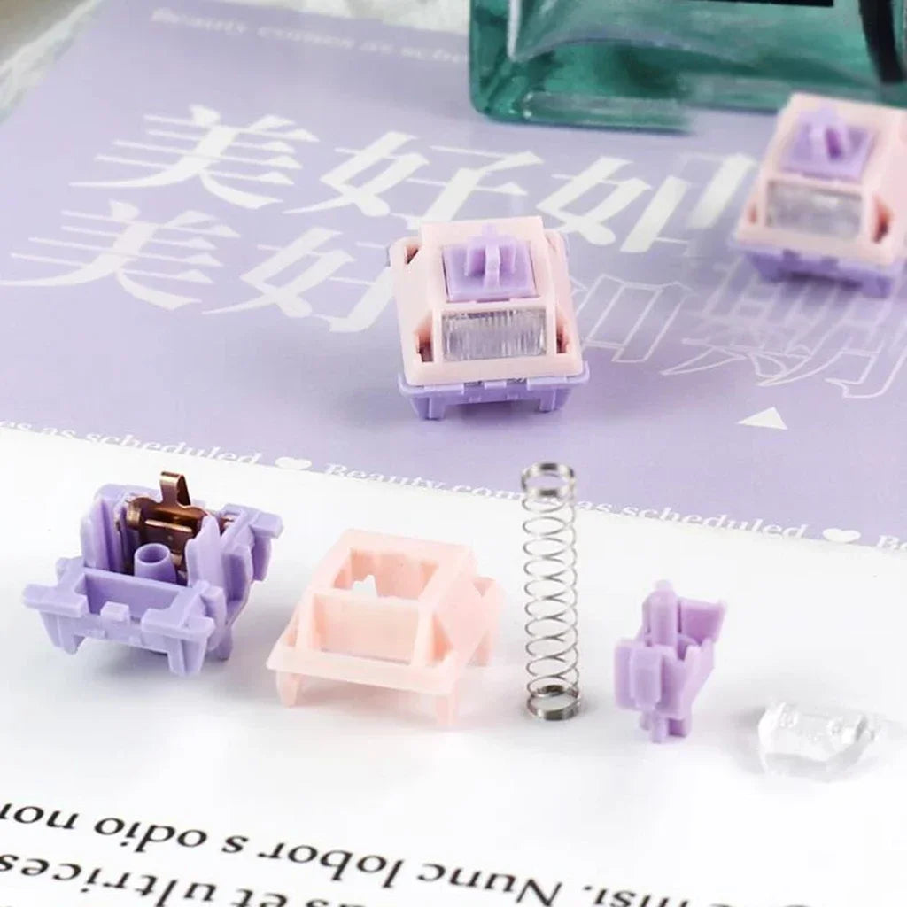 MMD Princess V4 Switch RGB Light Guide Custom 5Pin Linear Tactile Mechanical Keyboard LY Smooth Stalk Gaming Switches Lubricated