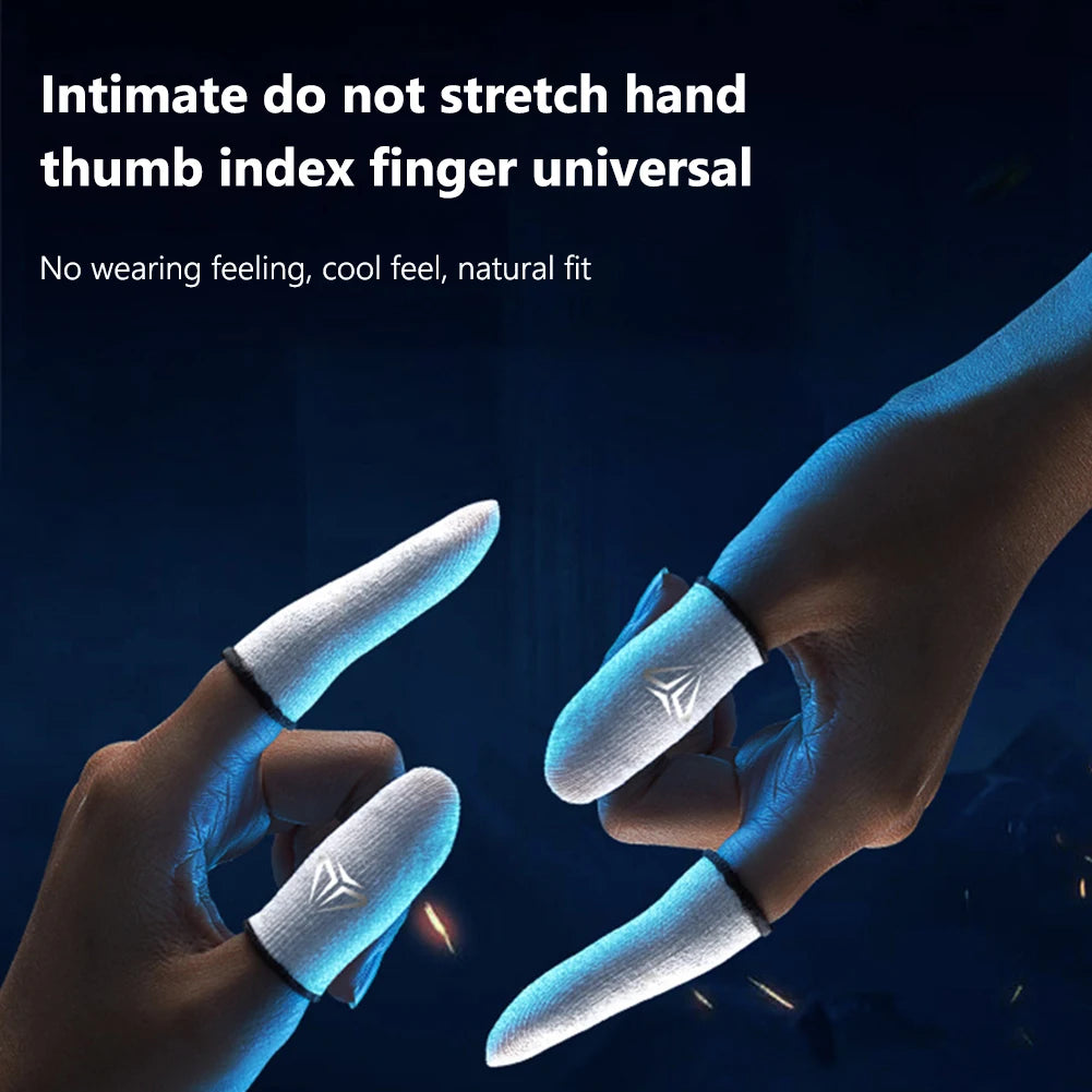 2pcs Finger Cover Breathable Game Controller Finger Sleeve For Pubg Sweat Proof Non-Scratch Touch Screen Gaming Thumb Gloves