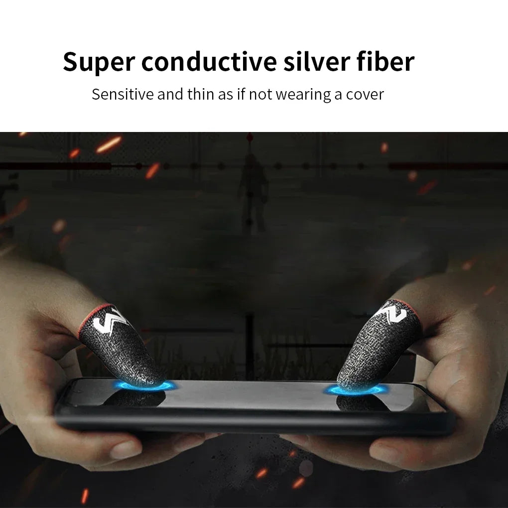 Pair of MEMO Finger Sleeve for PUBG Gaming, Anti-Slip Fingertips Finger Cover, Cellphone Touch Screen Sweatproof Gloves