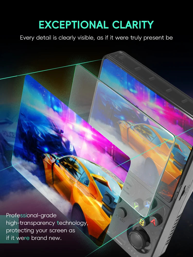 DATA FROG R36S Screen Protector Tempered Glass Protector for R35S RGB20S Retro Handheld Game Console Accessories