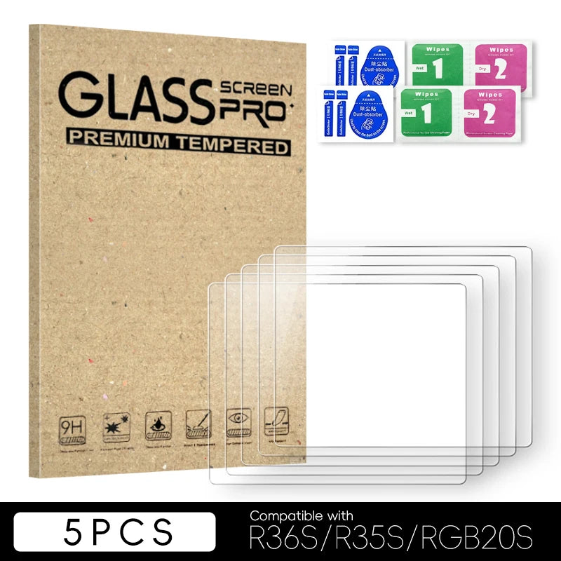 DATA FROG R36S Screen Protector Tempered Glass Protector for R35S RGB20S Retro Handheld Game Console Accessories